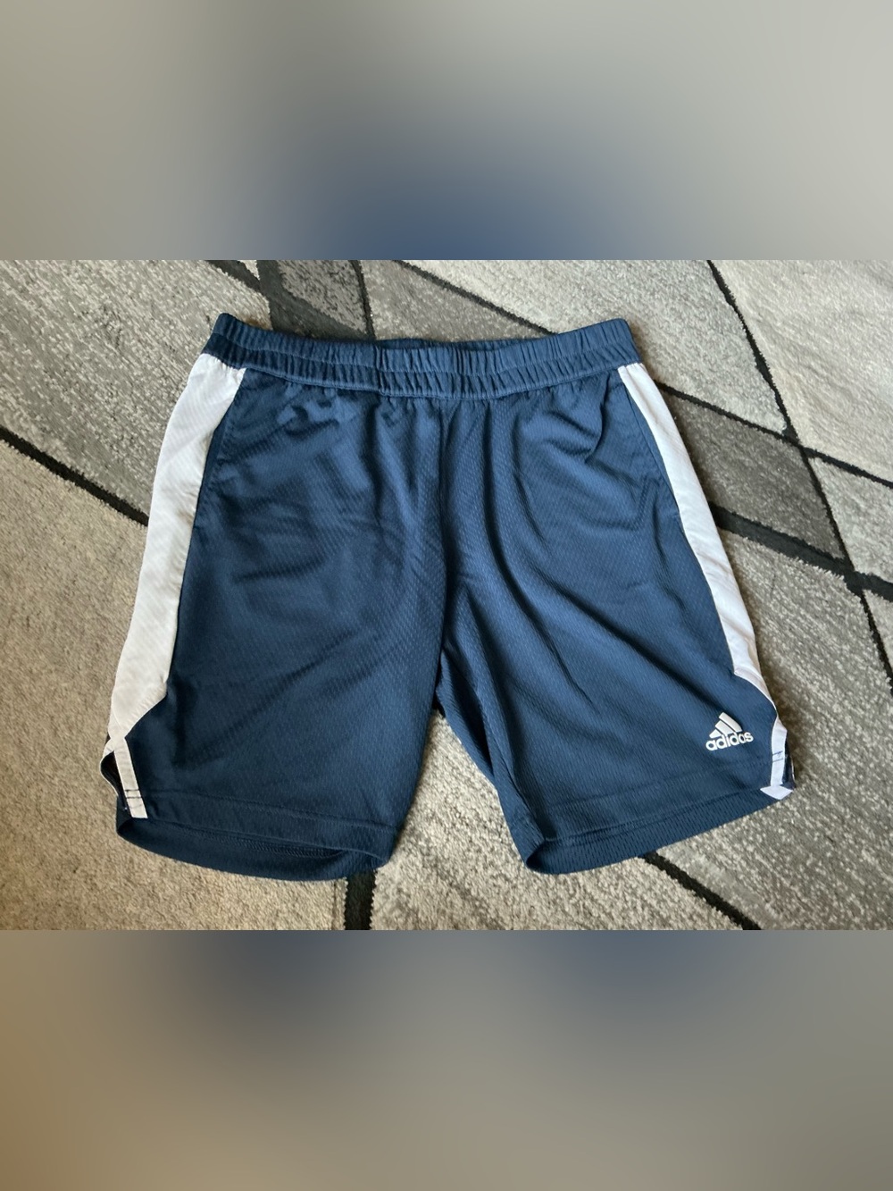 Size XLarge - Adidas Golf Logo Blue Pocketed Polyester Athletic Shorts